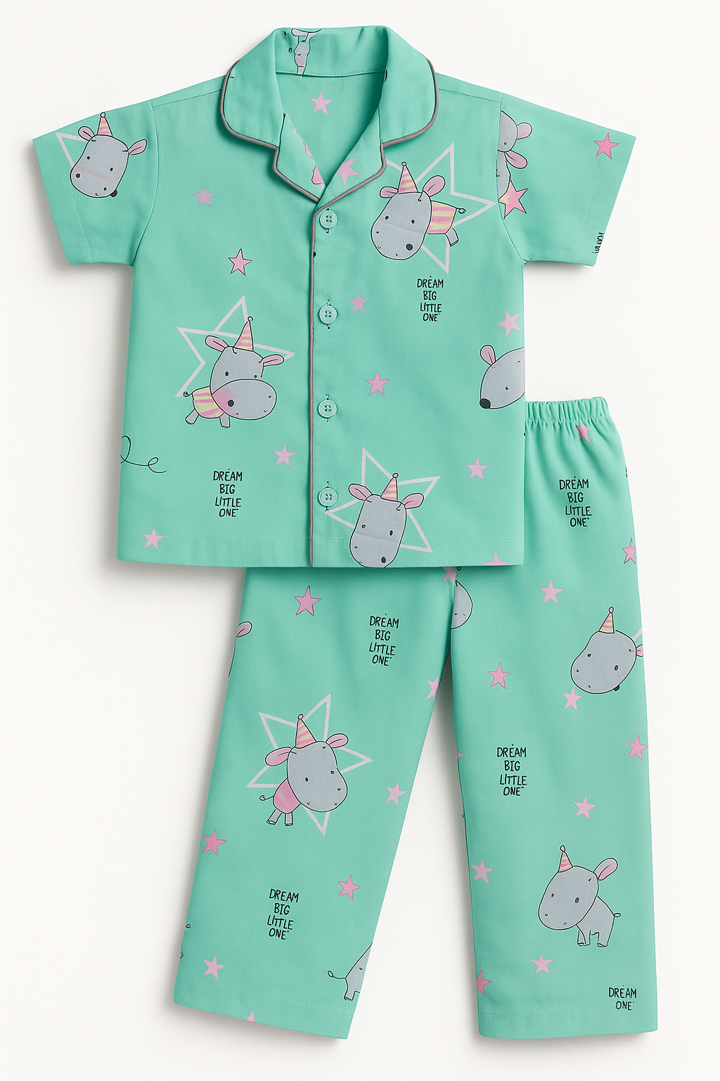 Unisex Printed Top and Bottom Pyjamas Night Dress