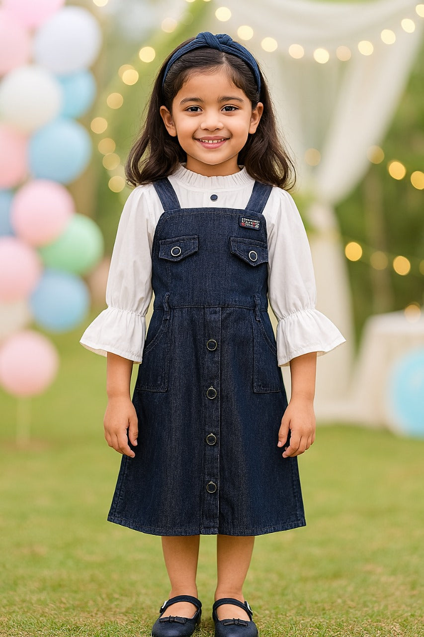 Girls Dungaree Set