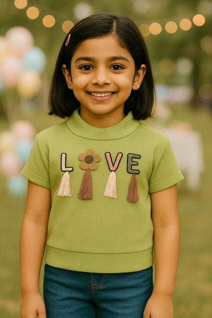 Girls Embroidered Girls T-Shirt