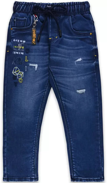Boys Printed Denim Jeans