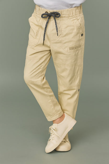 Boys Cotton Elastic Waist Casual Trouser