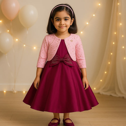 Girls Calf Length Party Dress