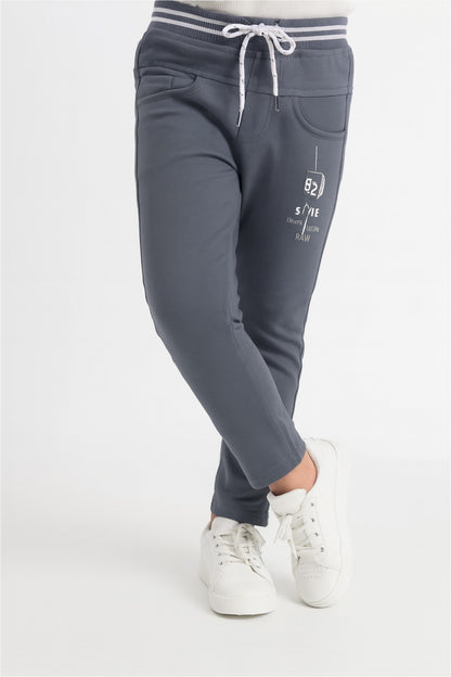 Boys Printed Elastic Casual Trouser