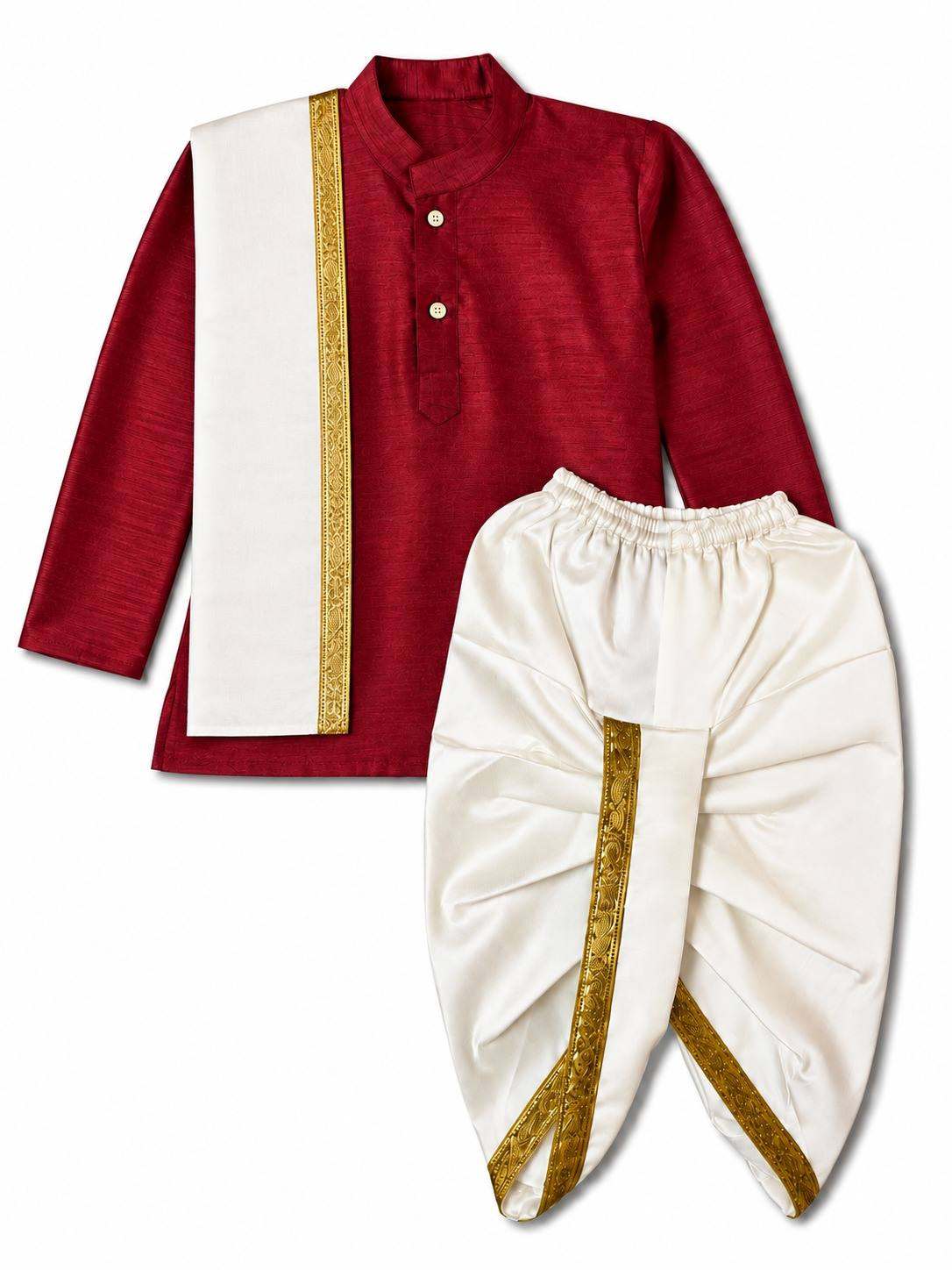 Ethnic Art Silk Kurta Dhoti SetArt Silk Kurta Dhoti Set