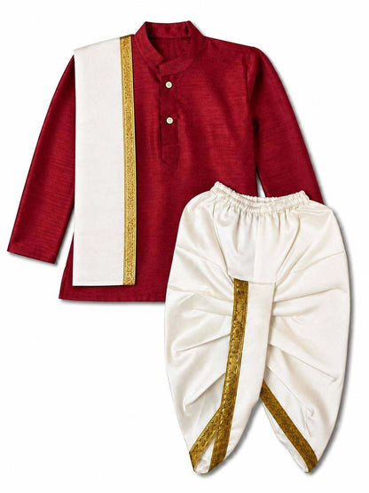 Ethnic Art Silk Kurta Dhoti SetArt Silk Kurta Dhoti Set