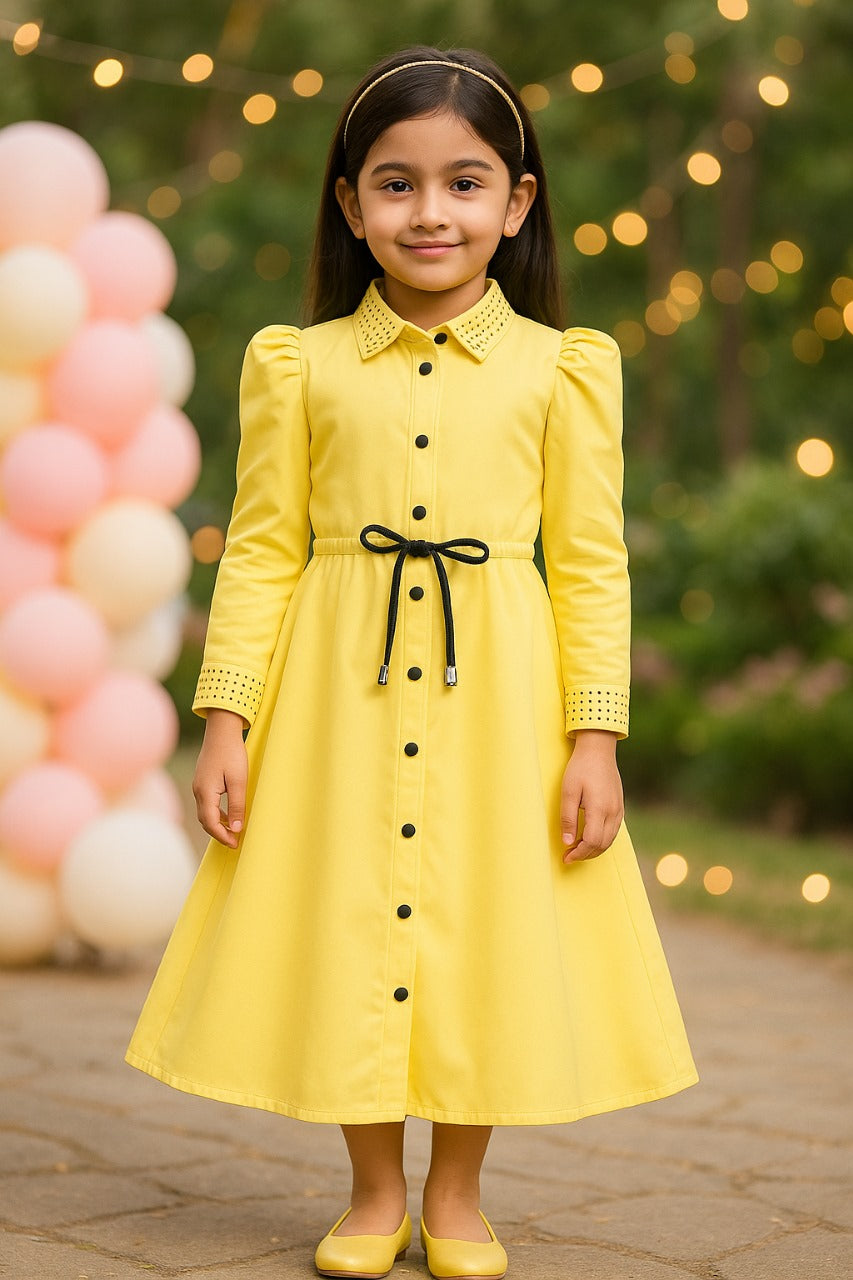 Stylish Button-Down Casual Shirt Dress