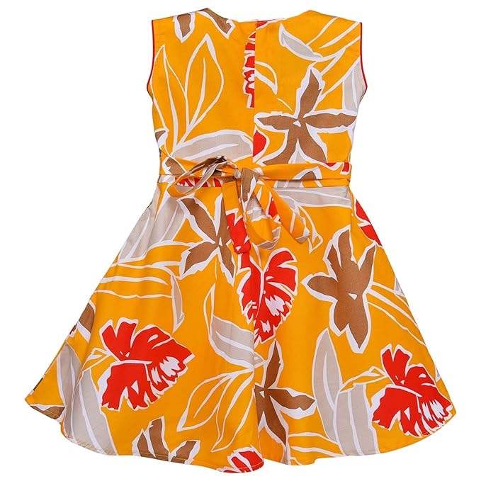Girls Pure Cotton Printed Summer Casual Dress
