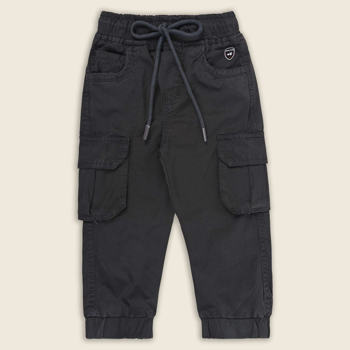 Boys Cotton Denim Cargo Joggers Soft & Stretchable Pants