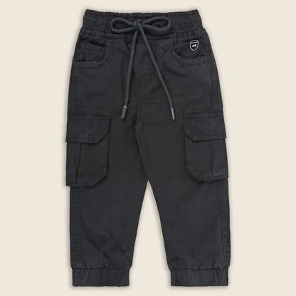 Boys Cotton Denim Cargo Joggers Soft & Stretchable Pants