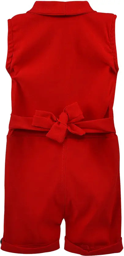 Girls Party Knee Length Jumpsuit