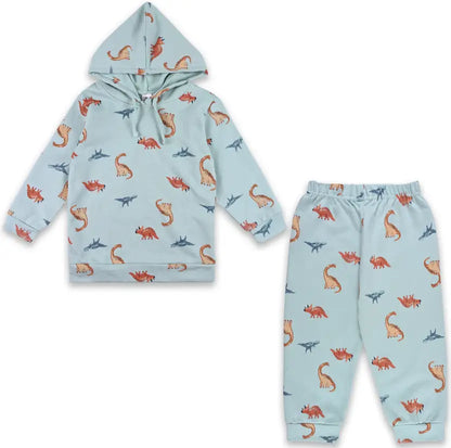 Boys Cartoon Print Hoodie and Trouser Set