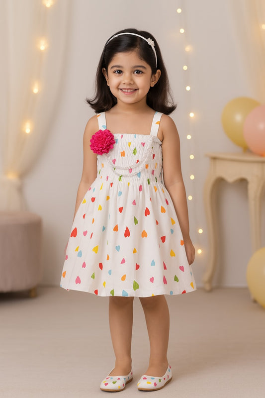 Girls Casual Western summer wear Aline Printed Dress