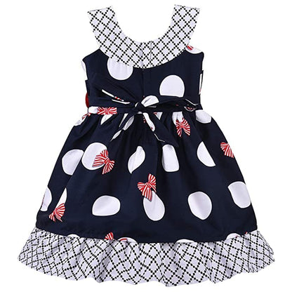 Girls Pure Cotton Printed Summer Casual Dress