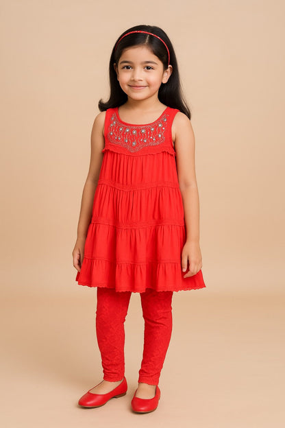 Girls Embellished Ethnic Dress