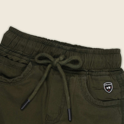 Boys Cotton Denim Cargo Joggers Soft & Stretchable Pants