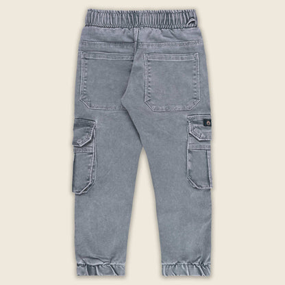 Boys Denim Cargo Jogger Jeans with Side Pockets