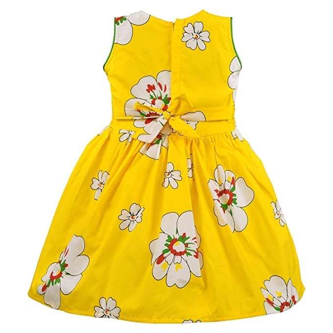 Girls Cotton Polka Printed Summer Dress