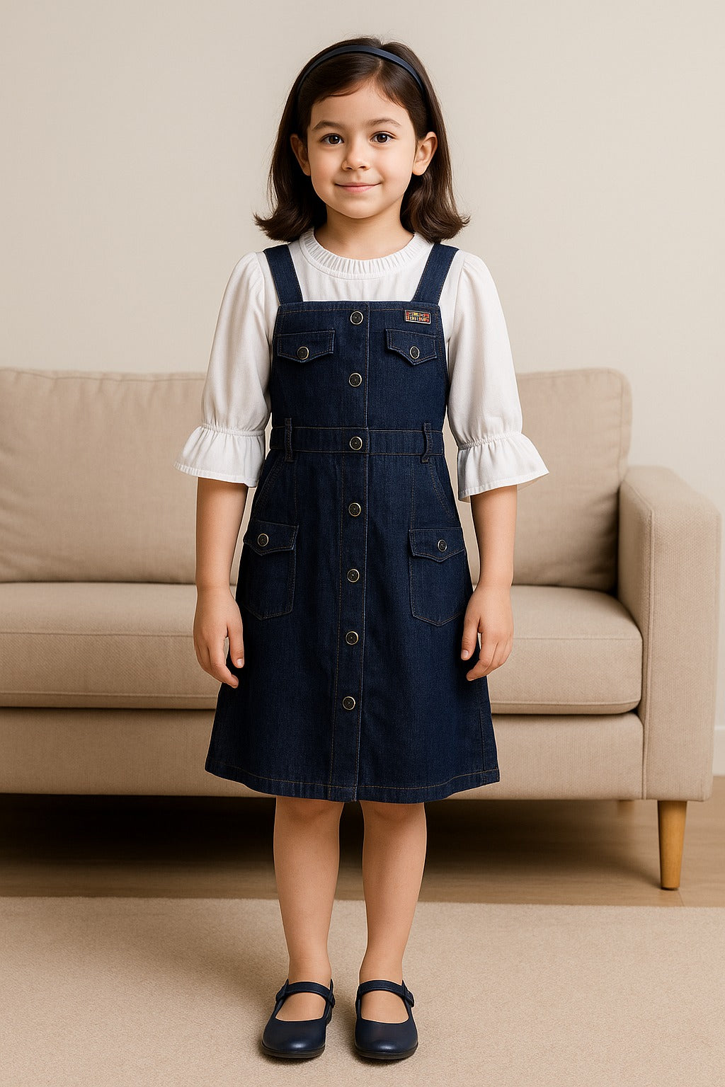 Girls Dungaree Set
