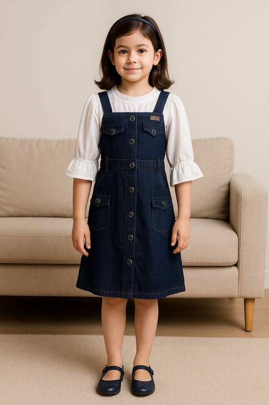 Girls Dungaree Set