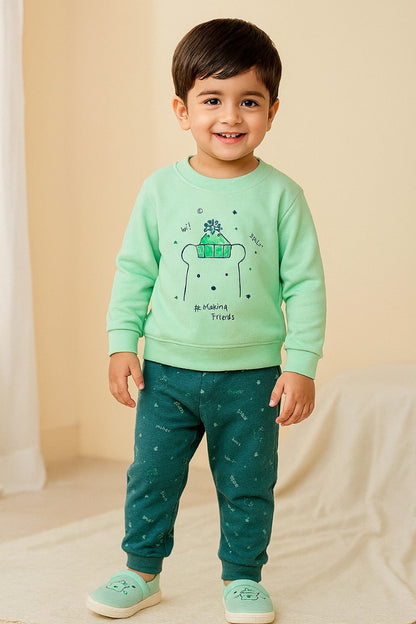 Unisex Printed Top and Bottom Pyjamas Night Dress