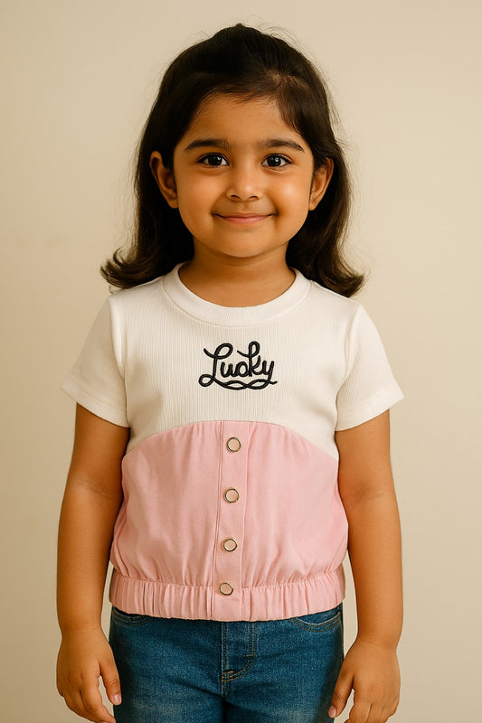 Girls Letter Printed T-Shirt