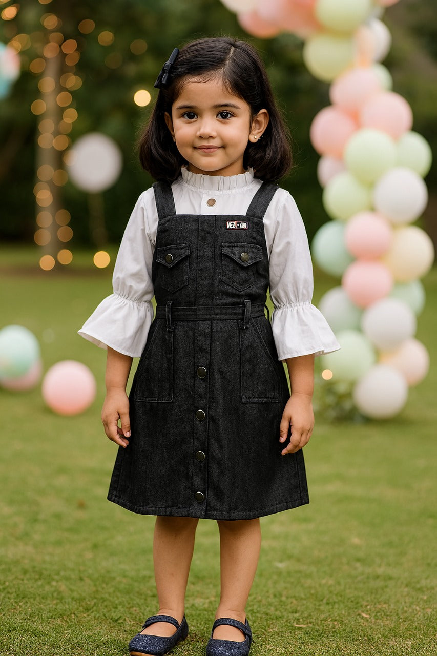 Girls Dungaree Set