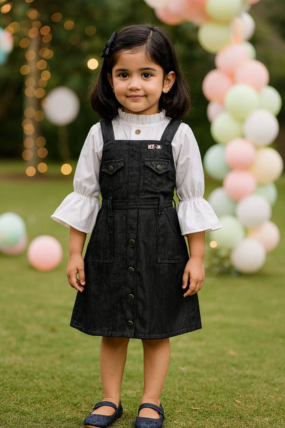 Girls Dungaree Set