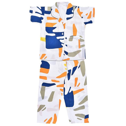 Unisex Printed Top and Bottom Pyjamas Night Dress