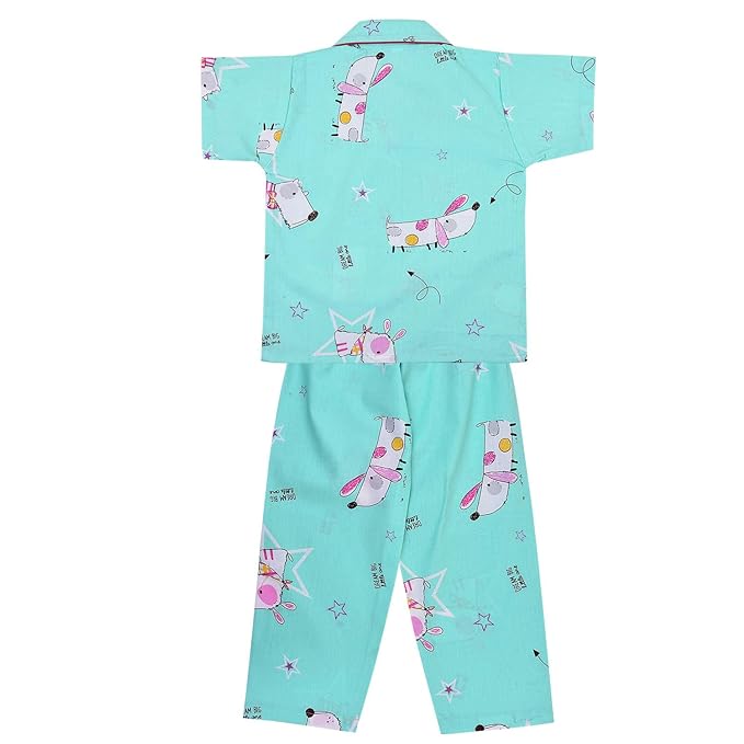 Unisex Printed Top and Bottom Pyjamas Night Dress