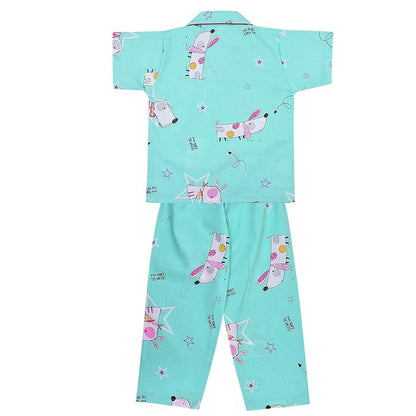 Unisex Printed Top and Bottom Pyjamas Night Dress