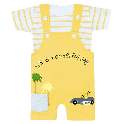 Boys Striped T-shirt and Dungaree Clothing Set