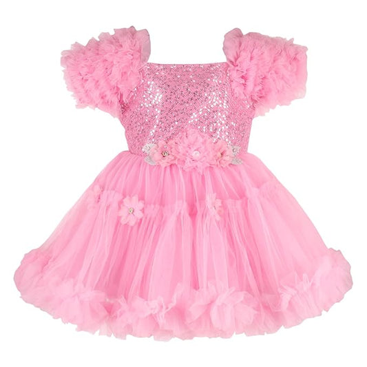 Girls Embellished Fit and Flare Party Dress