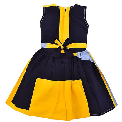 Girls Colour blocked Fit and Flare Dress