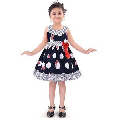 Girls Pure Cotton Printed Summer Casual Dress