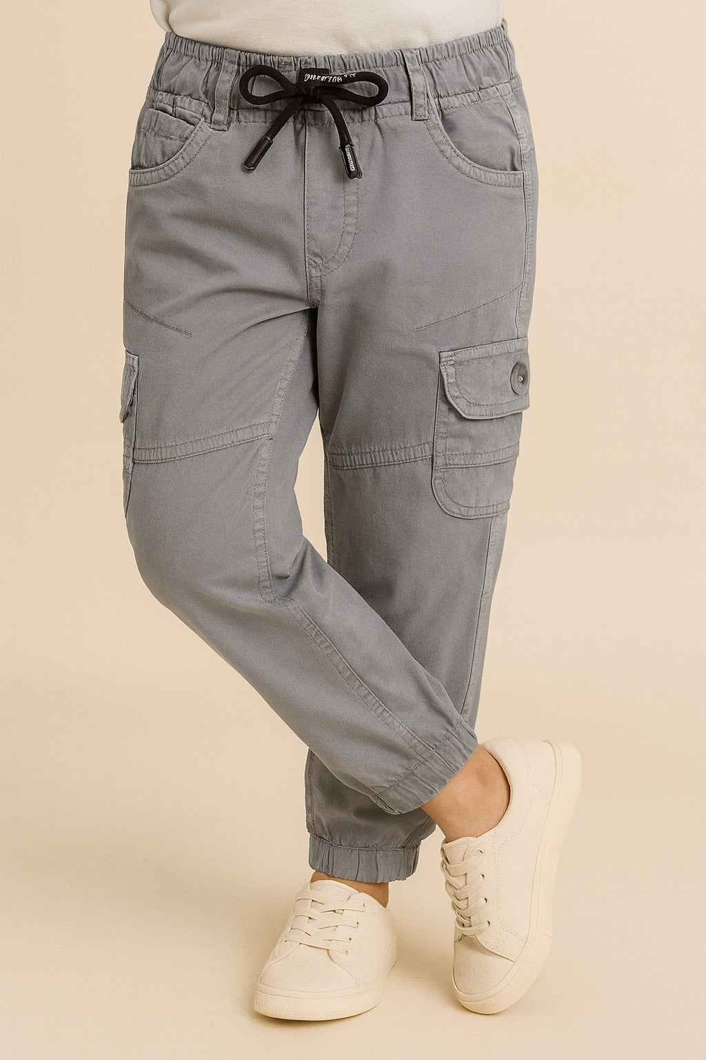 Boys Cargo Cotton Elastic Trouser