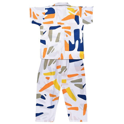 Unisex Printed Top and Bottom Pyjamas Night Dress