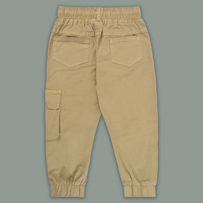 Boys Cotton Denim Cargo Joggers â€“ Printed Pants