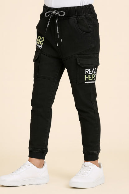 Boys Cotton Elastic Casual Trouser