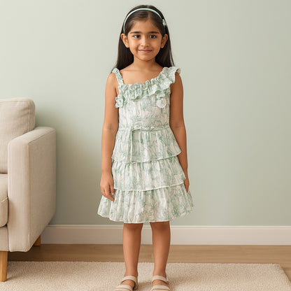 Baby Girls Floral Elegance/Ruffle sleeves