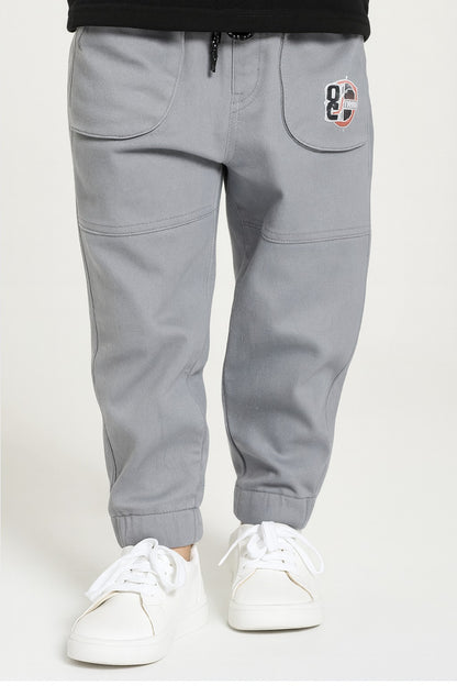 Boys Mid Rise Printed Jogger Fit Jeans