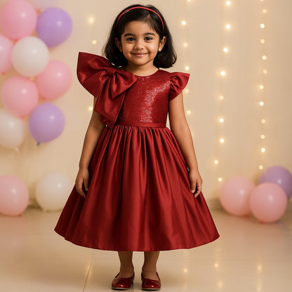 Girls Embellished A-Line Frock Dress