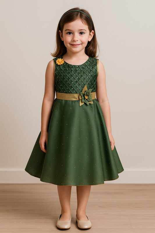 Wish Karo Baby Girls Partywear Dress Frocks For Girls (fe2784grn)