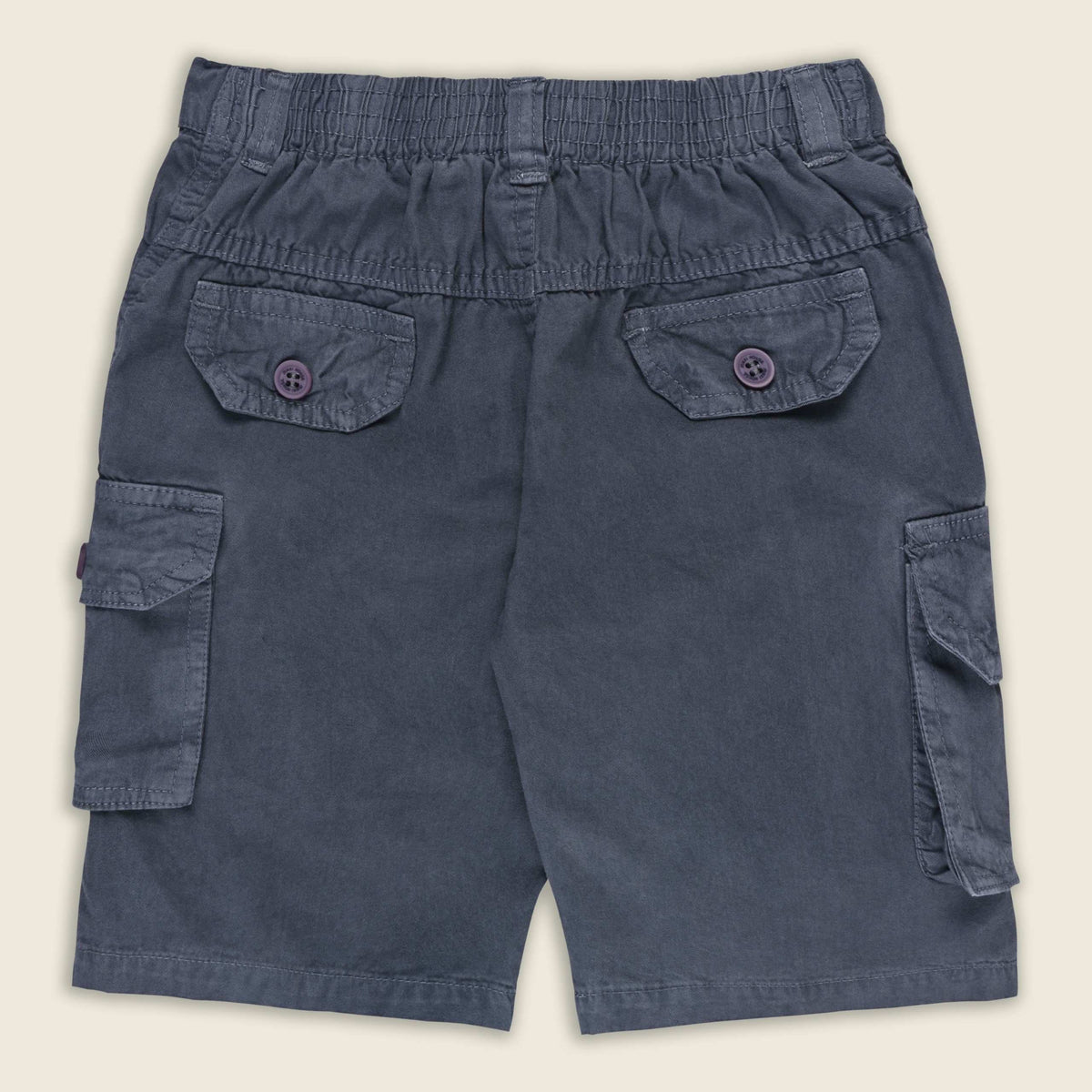 Boys Cotton Denim Cargo Shorts with Button Closure & Utility Pockets