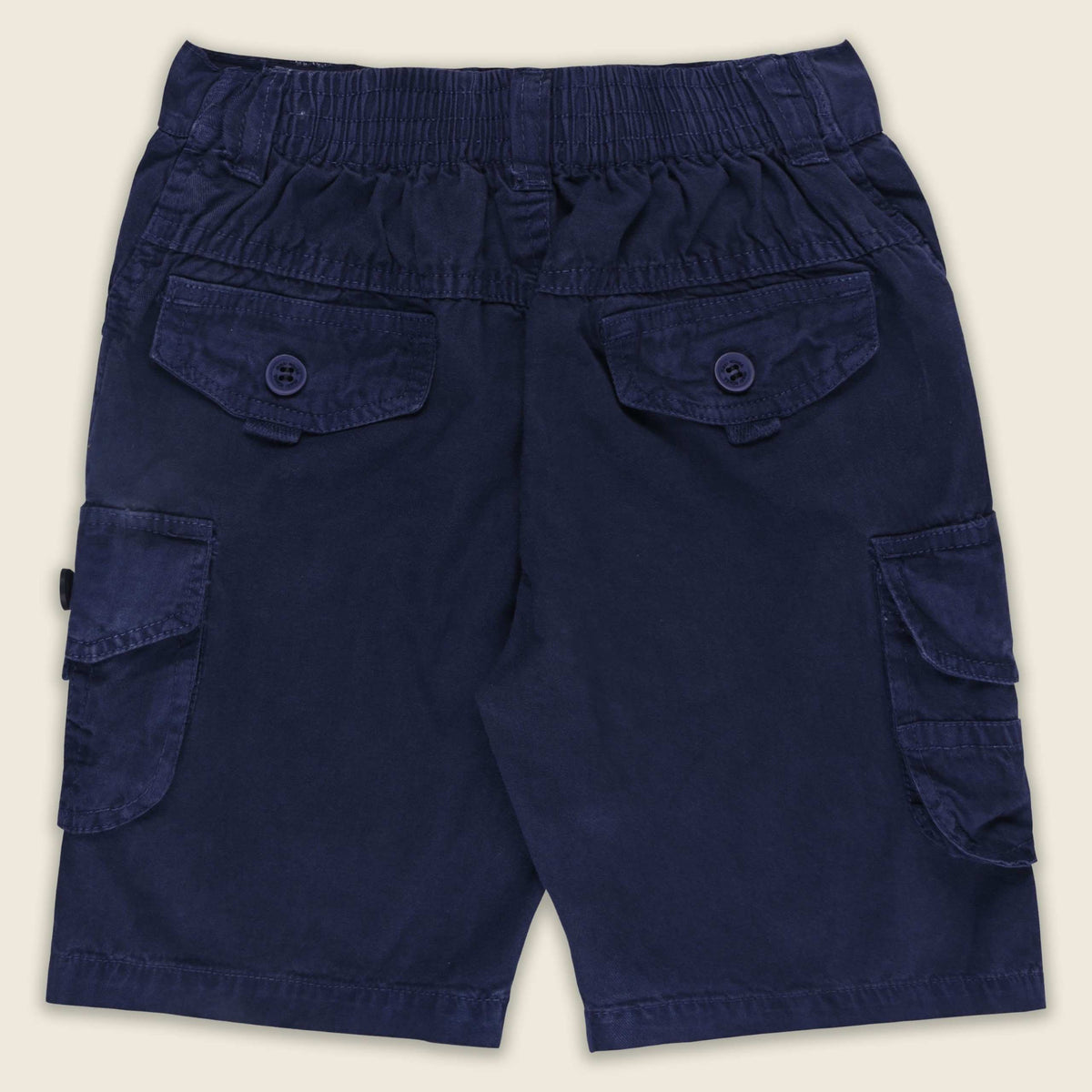Boys Cotton Denim Cargo Shorts with Button Closure & Utility Pockets