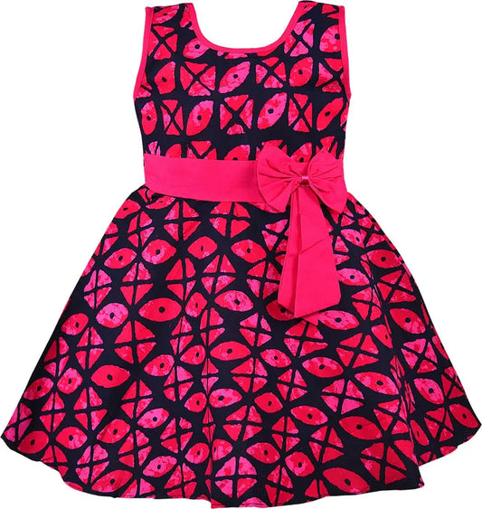Girls Printed Cotton Summer Casual Dress
