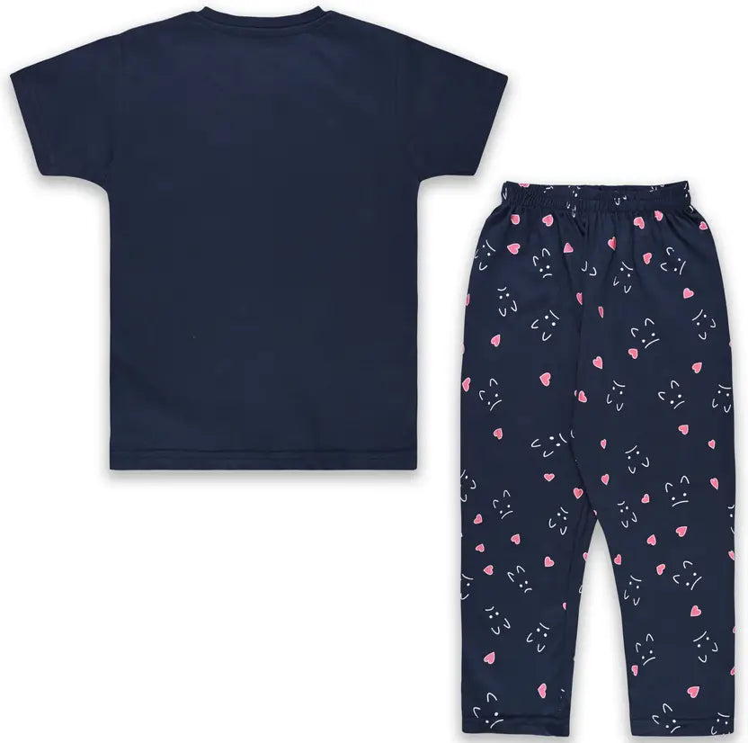 Unisex Cotton Tshirt and Trouser Nightsuit Set