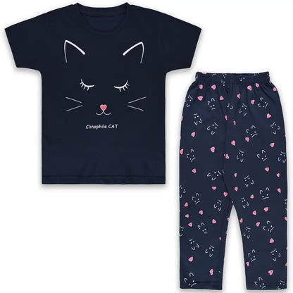 Unisex Cotton Tshirt and Trouser Nightsuit Set