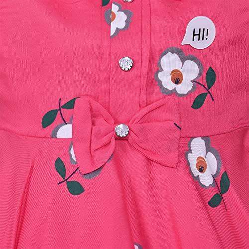Girls Yellow Floral Peter Pan Collar Dress