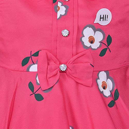 Girls Yellow Floral Peter Pan Collar Dress