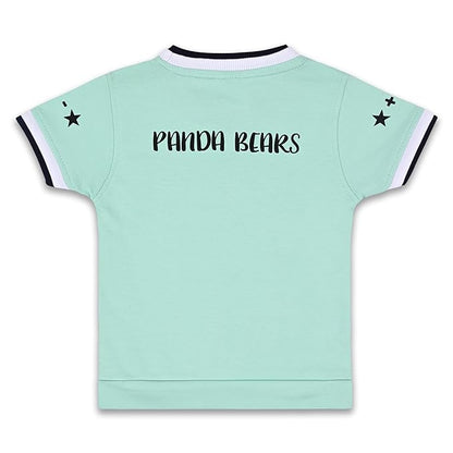 Boys Panda Printed Cotton Clothing Set Dress